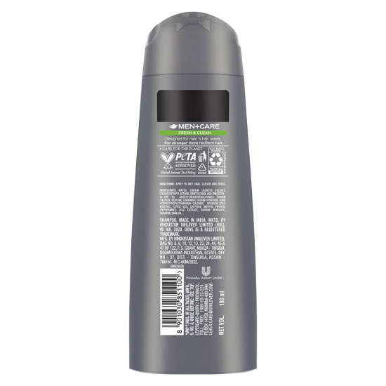 Dove Men+Care Fresh & Clean 2in1 Shampoo+Conditioner - Refreshing Menthol Formula