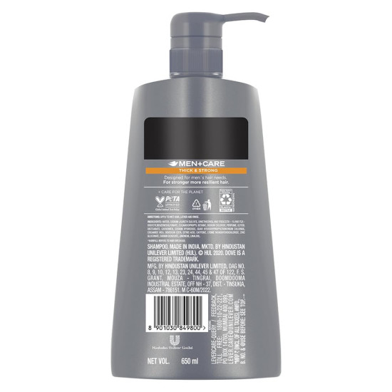 Dove Men+Care Thick & Strong 2in1 Shampoo+Conditioner - Resilient & Voluminous Hair
