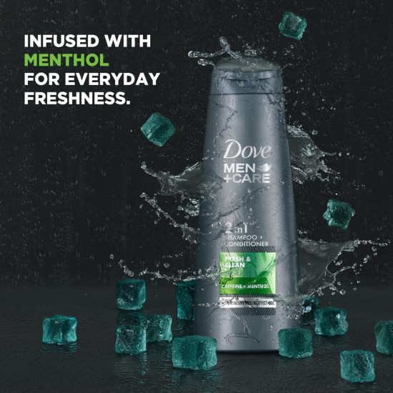 Dove Men+Care Fresh & Clean 2in1 Shampoo+Conditioner - Cooling Menthol Formula