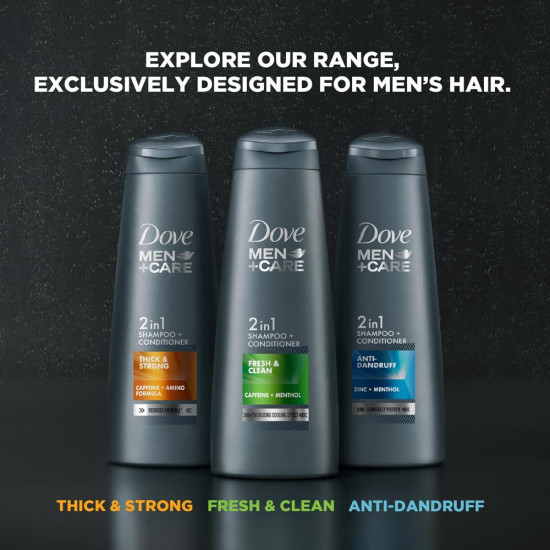 Dove Men+Care Fresh & Clean 2in1 Shampoo+Conditioner - Cooling Menthol Formula