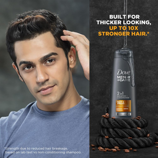 Dove Men+Care Thick & Strong 2in1 Shampoo+Conditioner - Resilient Hair Care