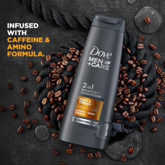 Dove Men+Care Thick & Strong 2in1 Shampoo+Conditioner - For Resilient Hair