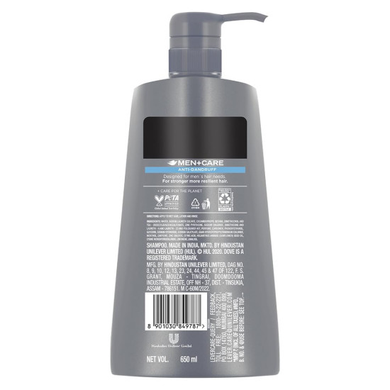 Dove Men+Care Anti Dandruff 2in1 Shampoo+Conditioner - Fights Dandruff