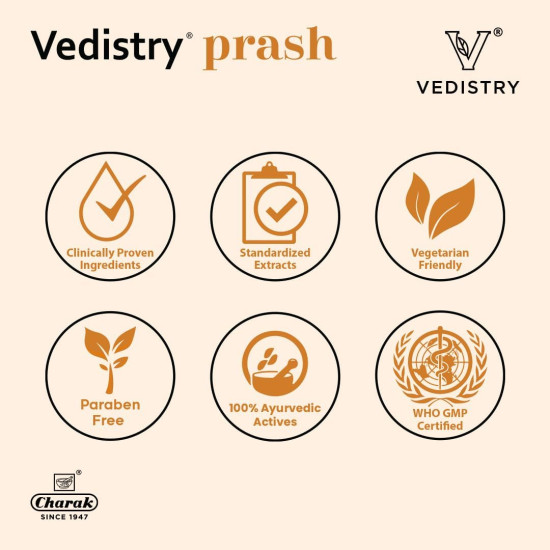 Vedistry Prash - Daily Health Tonic Enriched with Gold, Silver, and Pearl