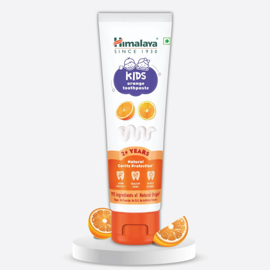 Himalaya Kids Orange Toothpaste 80 Gm - Fluoride-Free with Xylitol