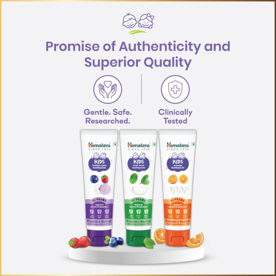 Himalaya Kids Bubble Gum Toothpaste 80 Gm - Fluoride-Free Dental Care