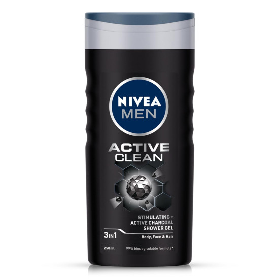 Nivea Active Clean Body Wash with Active Charcoal - Refreshing Cleanse