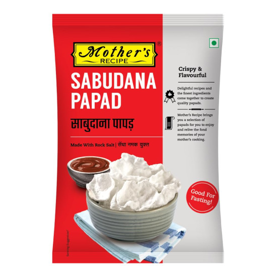 Mother's Recipe Sabudana Papad with Sendha Namak - Perfect for Fasting
