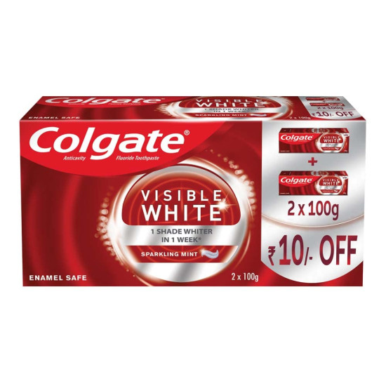 Colgate MaxFresh & Visible White Toothpaste - Super Fresh Breath & Whitening