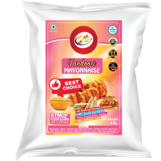 Am 2 Pm Tandoori Mayonnaise 1kg - Multipurpose Creamy Sauce