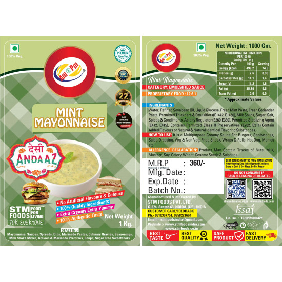 Am 2 Pm Mint Mayonnaise - Creamy Multipurpose Sauce Am 2 Pm Mint Mayonnaise - Creamy Multipurpose Sauce