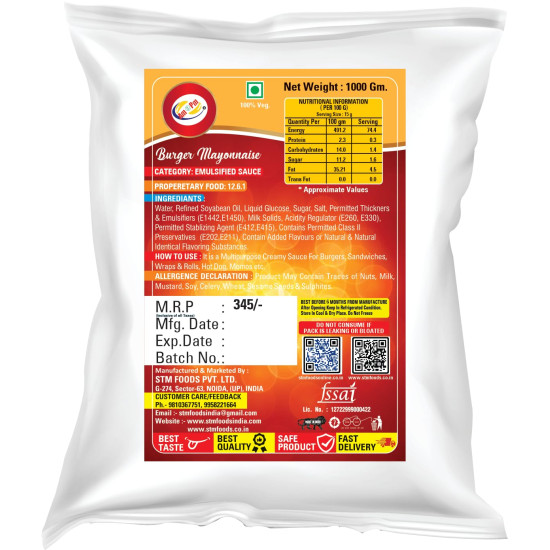 Am 2 Pm Burger Mayonnaise Spread - Multipurpose Creamy Sauce