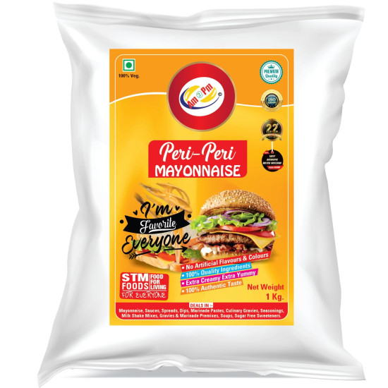 Am 2 Pm Peri Peri Mayonnaise - 100% Vegetarian Creamy Mayo