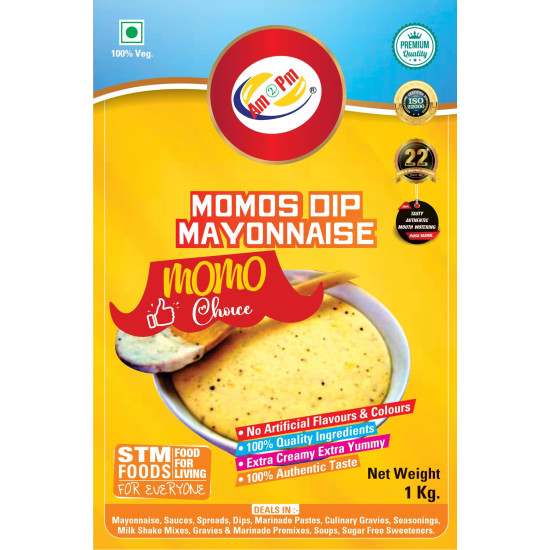 Am 2 Pm - Momos Dip Multiopurpose Unique Creamy Herby & Crunchy Sauce - 1 Kg