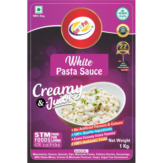 Am 2 Pm White Pasta Sauce - Creamy Sauce for Pasta & Snacks