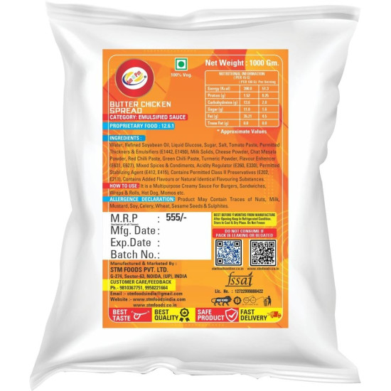 Am 2 Pm Butter Chicken Spread - Versatile Creamy Sauce for All Dishes
