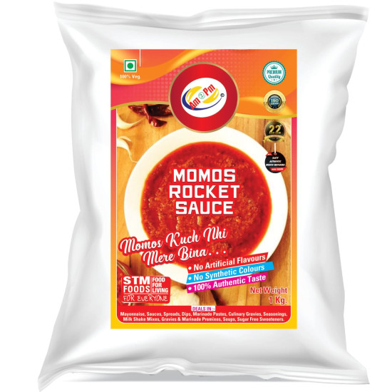 Am 2 Pm Rocket Momos Sauce - Authentic Red Chilli Spicy Momo Sauce