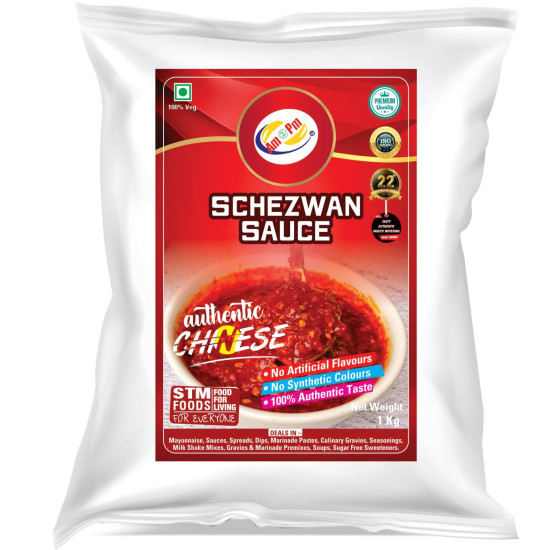 Am 2 Pm Schezwan Sauce - Spicy Chinese Stir-Fry & Dipping Sauce 1KG
