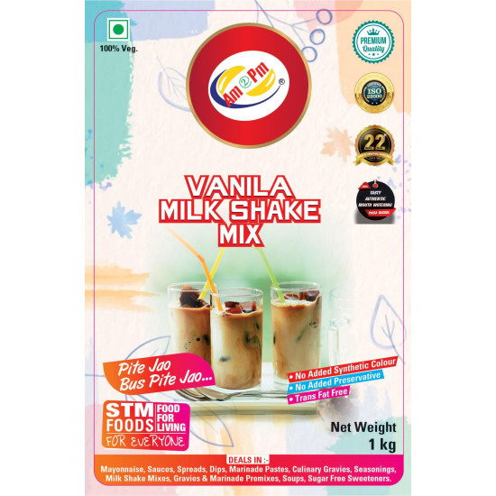 Am 2 Pm Premium Silky Smooth Vanilla Milkshake Mix - Instant Premix Drink