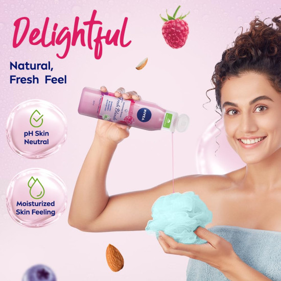 Nivea Fresh Blends Raspberry Shower Gel - Vegan & Fruity