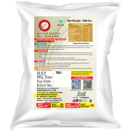 Am 2 Pm Premium Silky Smoothy Milk Shake Mix - Butter Scotch Flavor