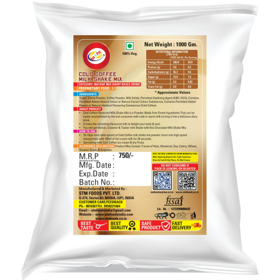 Am 2 Pm Premium Silky Smoothy Milk Shake Mix - Cold Coffee Flavor