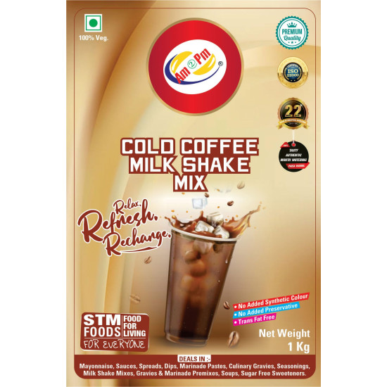 Am 2 Pm Premium Silky Smoothy Milk Shake Mix - Cold Coffee Flavor