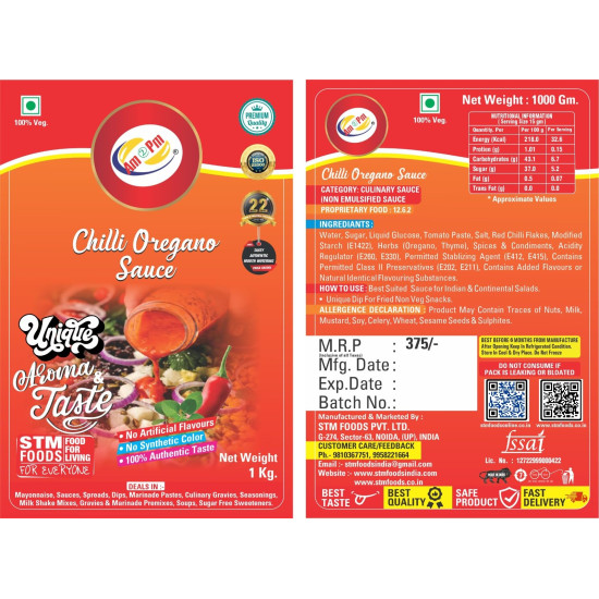 Am 2 Pm Chilli Oregano Sauce - 100% Vegan & Natural Ingredients