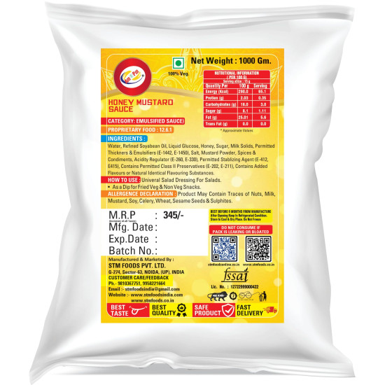Am 2 Pm Honey Mustard Sauce - Tangy & Sweet Dressing