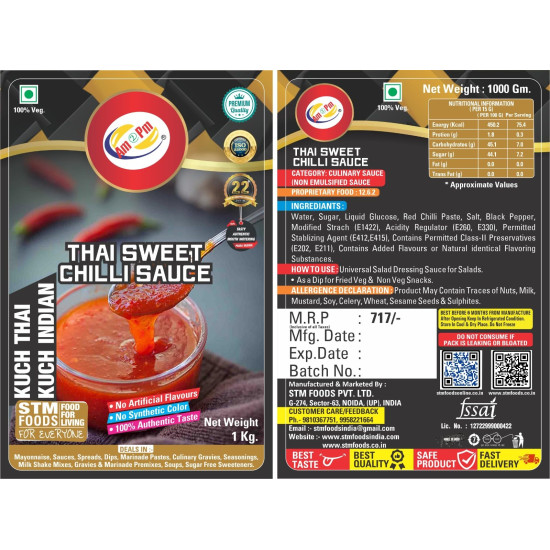 Am 2 Pm Thai Sweet Chilli Sauce - Unique Hot, Sweet, and Sour Blend