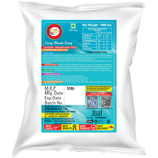 Am 2 Pm Curry Masala Gravy Mix - Authentic Indian Spices