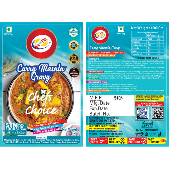 Am 2 Pm Curry Masala Gravy Mix - Authentic Indian Spices
