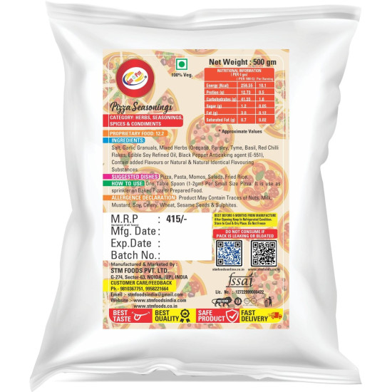 Am 2 Pm Pizza Seasoning 500gm - Premium Italian Spice Blend