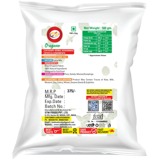 Am 2 Pm Oregano 500gm - Tasty & Healthy Pizza Seasoning