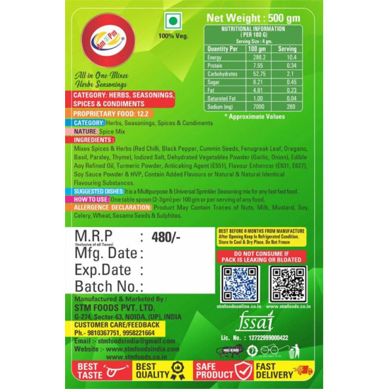 Am 2 Pm All-in-One Mix Herbs Seasoning 500g - Versatile Flavor Enhancer