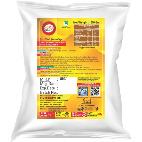 Am 2 Pm Peri-Peri Seasoning 1kg - Exotic Multi-purpose Spice Mix