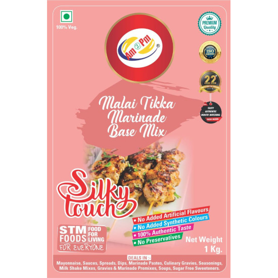 Am 2 Pm Malai Tikka Marinade Base Powder 1kg Mix - Creamy Tandoori Flavor