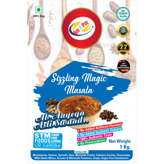 Am 2 Pm Sizzling Magic Masala 1kg - Enhance Your Dishes with Authentic Indian Flavor