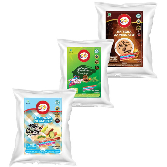 Am 2 Pm Harissa Mayonnaise, Thousand Island Dip & Mixed Herbs Seasoning - Gourmet Trio Pack