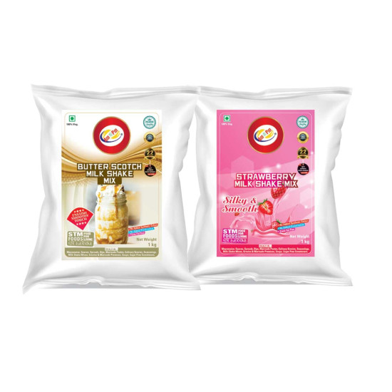 Am 2 Pm Premium Silky Smoothy Milk Shake Mix - Butterscotch & Strawberry Delight