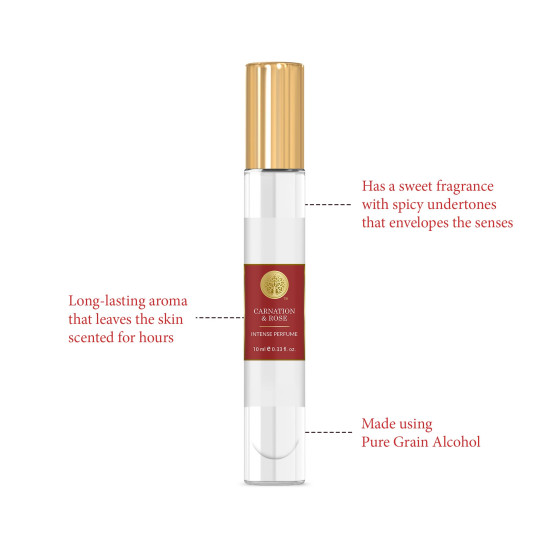 Forest Essentials Intense Perfume Rose & Carnation - Natural Luxury Fragrance