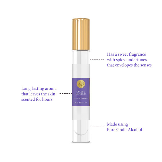 Forest Essentials Intense Perfume Lime Saffron Oudh - Long Lasting Natural Luxury