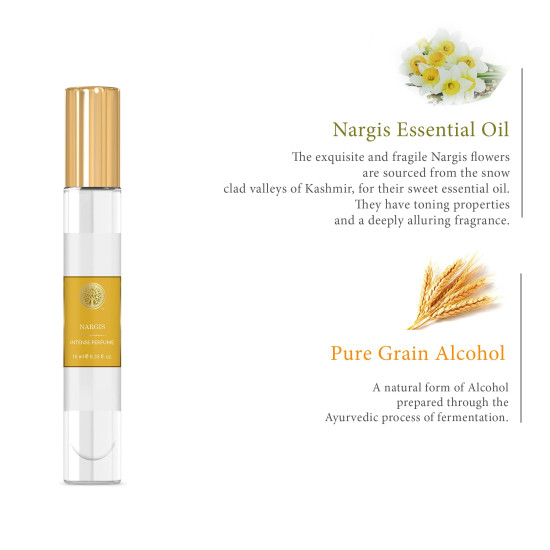 Forest Essentials Intense Perfume Nargis - Long Lasting Natural Luxury Perfume