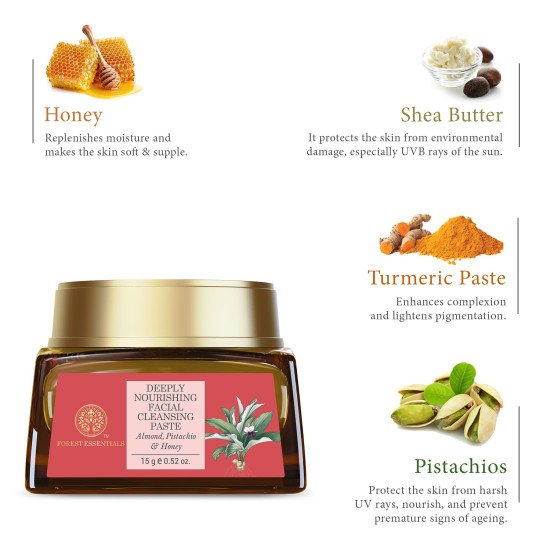 Forest Essentials Facial Cleansing Paste - Hydrating Almond & Honey