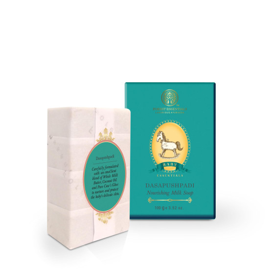 Forest Essentials Dasapushpadi Nourishing Milk Soap - Natural & Ayurvedic Baby Soap