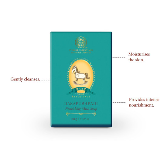Forest Essentials Dasapushpadi Nourishing Milk Soap - Natural & Ayurvedic Baby Soap