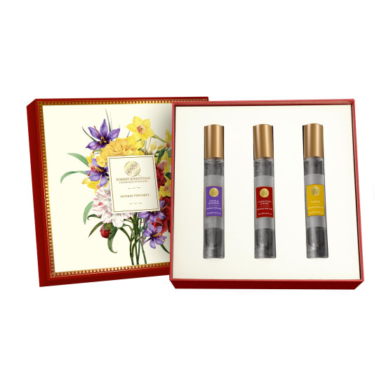 Forest Essentials Intense Perfume Selection Box - Luxurious Long-Lasting Fragrance