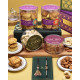 Padmini's Couture Bhaiya Bhabhi Rakhi Set - Elegant Gift Hamper with Dry Fruits & Cookies