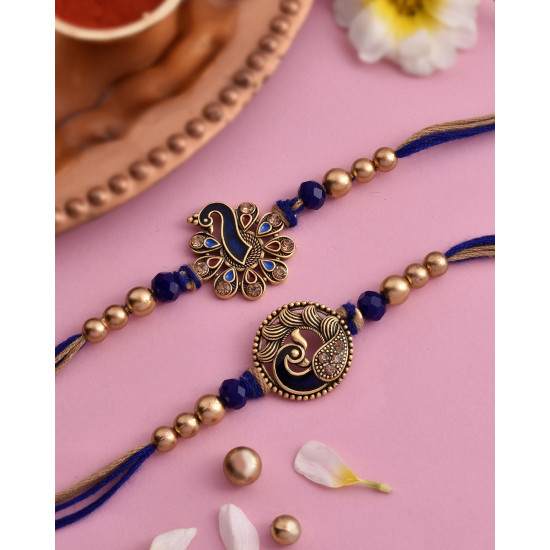 Rakhi Gift Hamper for Brother - Delightful Treats & Blue Tokai Rakhi Set