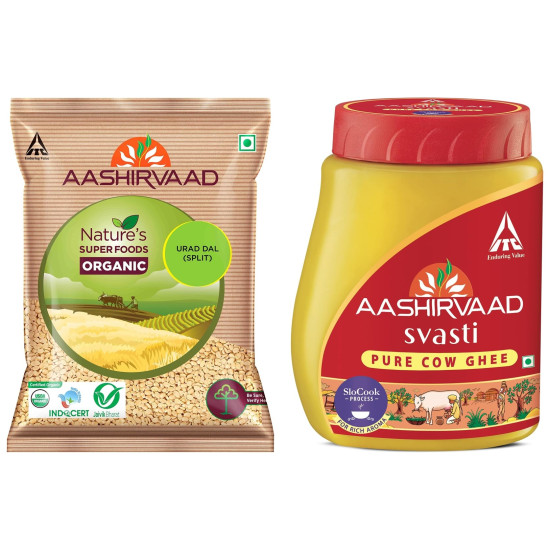 Aashirvaad Svasti Ghee & Organic Urad Dal - Premium Quality